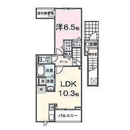 Arcadia 智 1LDKの間取図画像