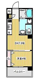 POTHOS呉三条 1DKの間取図画像