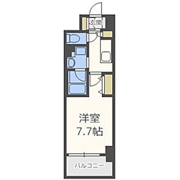 アーバネックス堂島 1Kの間取図画像