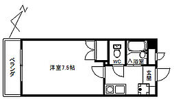 クレセント元八事 1Kの間取図画像