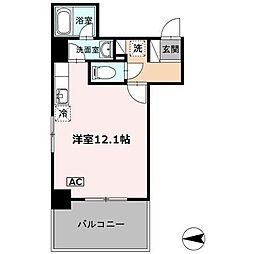 メディウス浅草橋 ワンルームの間取図画像