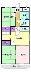 ルミエール小林1 3DKの間取図画像