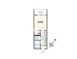 MELLAS武蔵藤沢 1Kの間取図画像