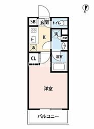 GRAND横濱山下町 1Kの間取図画像