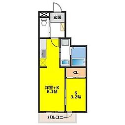 アインズ 1SKの間取図画像