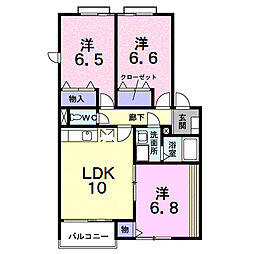 ラ・フォーレ1 3LDKの間取図画像