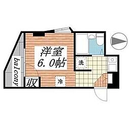 プレアール名古屋原 ワンルームの間取図画像
