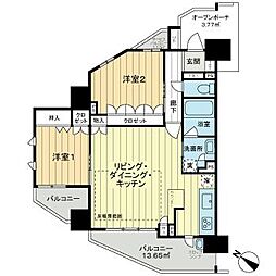 レーベン和光本町 2LDKの間取図画像