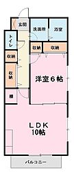 ヴェルドミール大上 1LDKの間取図画像