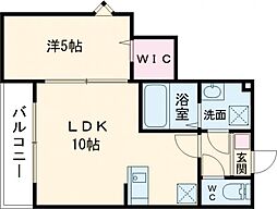 ジーメゾン拝島 1LDKの間取図画像