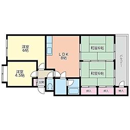 エメラルドマンション赤坂東棟 4LDKの間取図画像