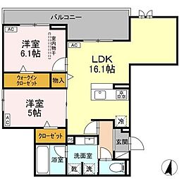 Lumoria 2LDKの間取図画像