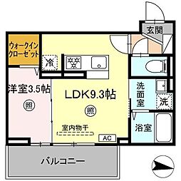 エスト・プラージュ 1LDKの間取図画像