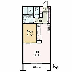 フォレスト平古場 1LDKの間取図画像
