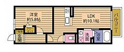 GOLD HEIMII 1LDKの間取図画像