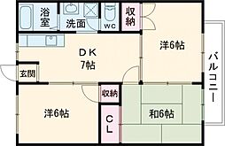 サンクス 3DKの間取図画像