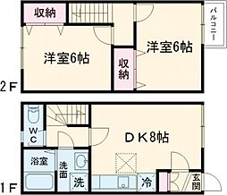 メゾンフィオーレ 2DKの間取図画像