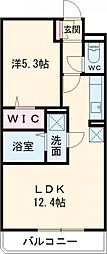 West Residence 1LDKの間取図画像