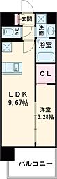 KSK南小倉コアプレイス 1LDKの間取図画像