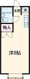 ラ・プリエール ワンルームの間取図画像