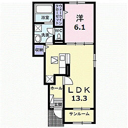 シェ・ミライク五反田 1LDKの間取図画像