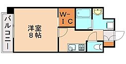 ハーヌル中井 1Kの間取図画像