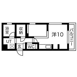 MINA八事石坂 1DKの間取図画像