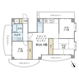 TNビル 3LDKの間取図画像