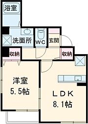 APL2 1LDKの間取図画像