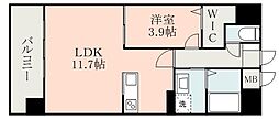 S-FORT熊本慶徳 1LDKの間取図画像