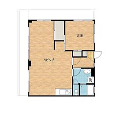 吉村マンション 1LDKの間取図画像