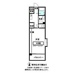 アーバン東山 1Kの間取図画像