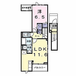 クレストールIV B 1LDKの間取図画像