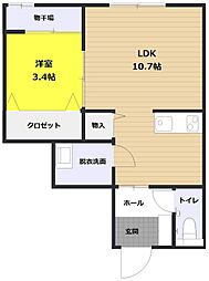 MonReve 1LDKの間取図画像