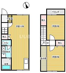 グランディール3 2LDKの間取図画像