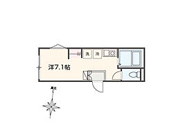 MELLAS日進III ワンルームの間取図画像