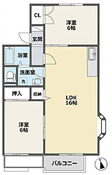 MAKOHOUSE 2LDKの間取図画像