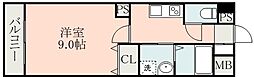 エテルナ水前寺 1Kの間取図画像