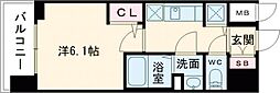 ベラジオレガシー葛野大路八条 1Kの間取図画像