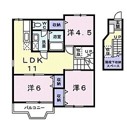 本今ガーデンスクエアC 3LDKの間取図画像