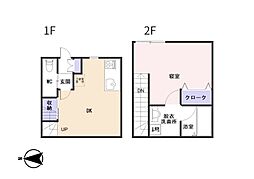 シャ・ミニヨンB 1LDKの間取図画像