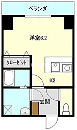 ドルフィン松縄 ワンルームの間取図画像