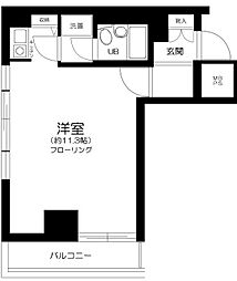 東建シティハイツ上野 ワンルームの間取図画像