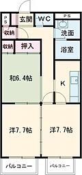 ラフィーネササザワビル 3Kの間取図画像