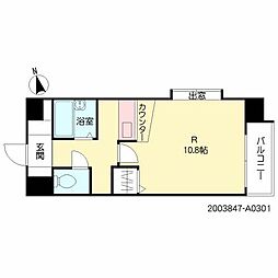 ダブルーン5 ワンルームの間取図画像