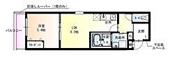 岸和田市藤井町2丁目アパート 1LDKの間取図画像
