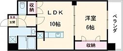 abundanceMYUJIN 1LDKの間取図画像