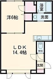 レジェンドハウスR.I.N 1LDKの間取図画像