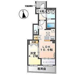 レコルテ(recolte) 1LDKの間取図画像