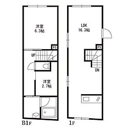 サニーレジデンス中野新橋 2LDKの間取図画像